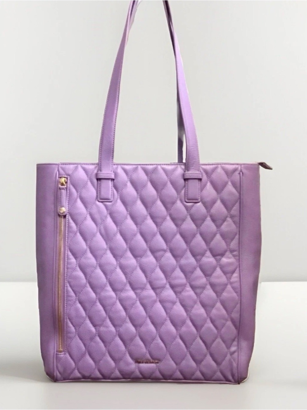 Vera Bradley Quilted Leather Lavender Purple Large Tote Laptop Capacity